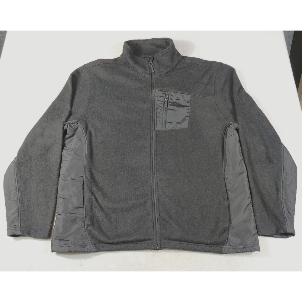 Snozu Performance Fleece Jacket Mens 2XL Black Full Zip Hiking Outdoor Casual